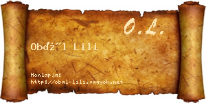 Obál Lili névjegykártya
